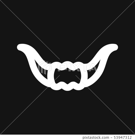 Bull horns icon logo, illustration, vector sign 53947312