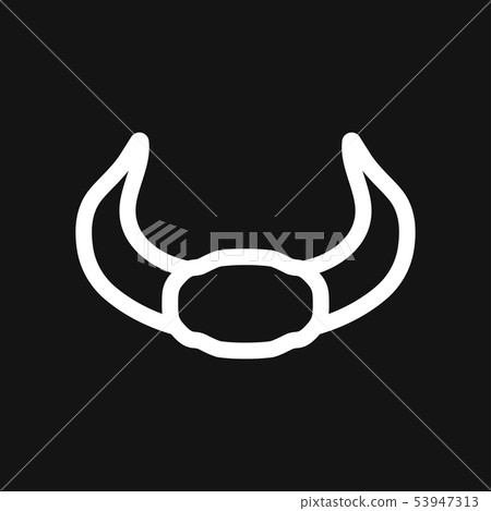 Bull horns icon logo, illustration, vector sign Bull horns icon logo, illustration, vector sign 53947313