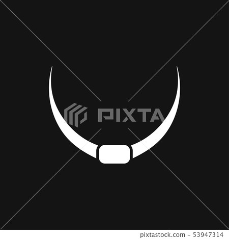 Bull horns icon logo, illustration, vector sign Bull horns icon logo, illustration, vector sign 53947314