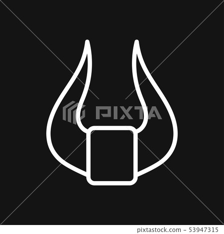 Bull horns icon logo, illustration, vector sign Bull horns icon logo, illustration, vector sign 53947315