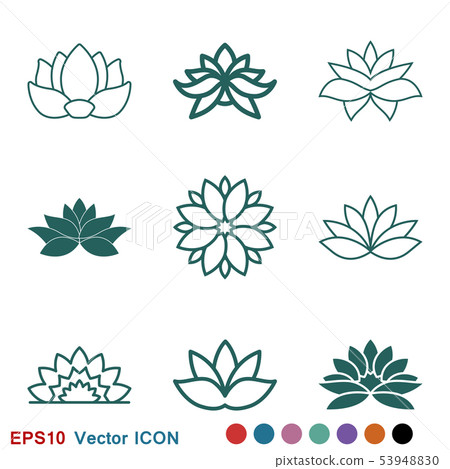 Lotus icon logo, illustration, vector sign symbol Lotus icon logo, illustration, vector sign symbol 53948830