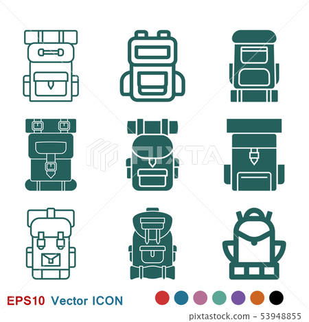 Backpack icon logo, illustration, vector sign Backpack icon logo, illustration, vector sign 53948855