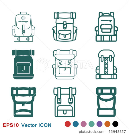 Backpack icon logo, illustration, vector sign Backpack icon logo, illustration, vector sign 53948857