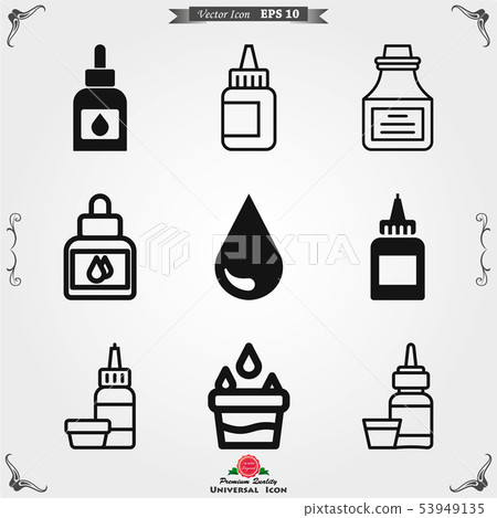 Quill ink icon logo, illustration, vector sign Quill ink icon logo, illustration, vector sign 53949135