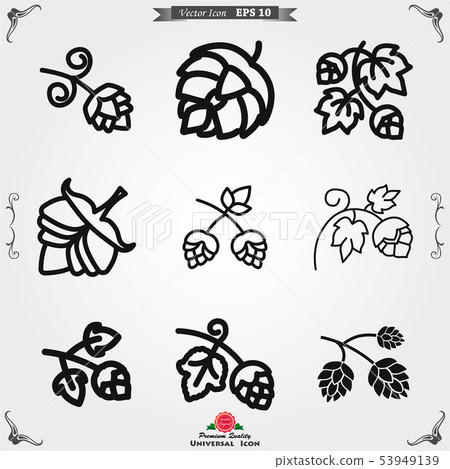 Hop icon logo, illustration, vector sign symbol Hop icon logo, illustration, vector sign symbol 53949139