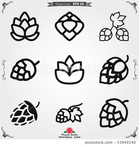 Hop icon logo, illustration, vector sign symbol Hop icon logo, illustration, vector sign symbol 53949140