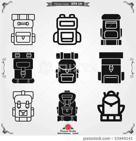 Backpack icon logo, illustration, vector sign 53949141