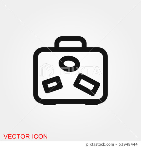 Travel bag icon vector sign symbol for design 53949444