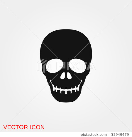 Skull icon vector sign symbol for design Skull icon vector sign symbol for design 53949479