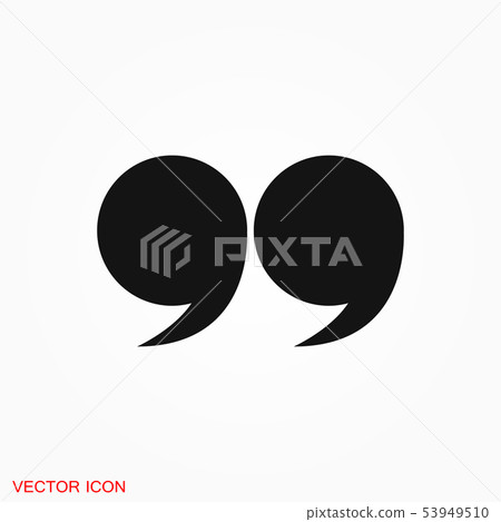 Quote icon vector sign symbol for design 53949510