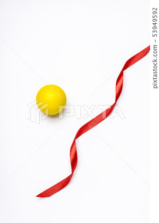 Red ribbon, red ribbon, yellow ball Red ribbon, red ribbon, yellow ball 53949592