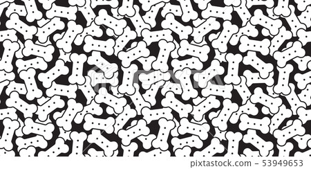 Dog bone seamless pattern vector french bulldog 53949653