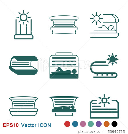Solarium icon vector sign symbol for design 53949735