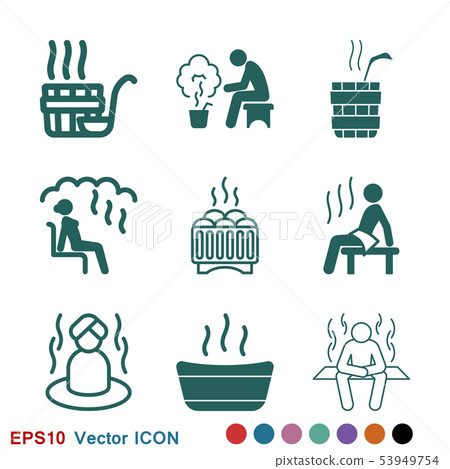 Sauna icon vector sign symbol for design 53949754