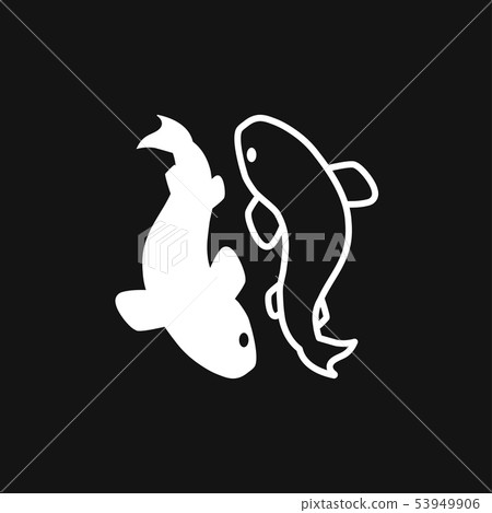 Yin Yang icon vector sign symbol for design 53949906