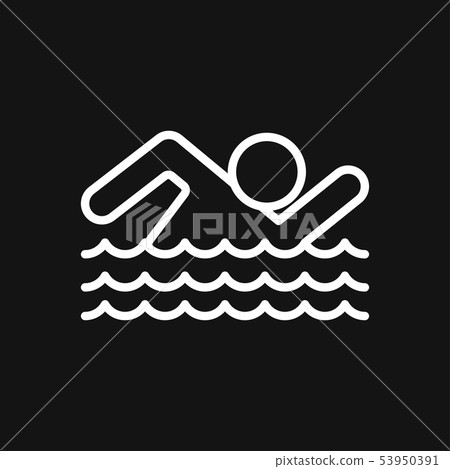 Swimming icon vector sign symbol for design 53950391