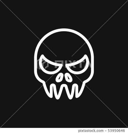 Skull icon vector sign symbol for design Skull icon vector sign symbol for design 53950646