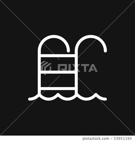 Pool flat icon vector sign symbol for design Pool flat icon vector sign symbol for design 53951193