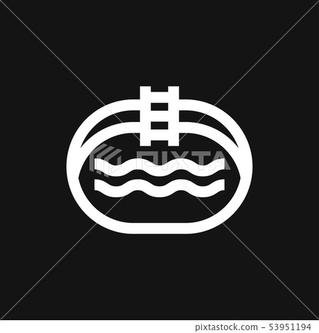 Pool flat icon vector sign symbol for design Pool flat icon vector sign symbol for design 53951194