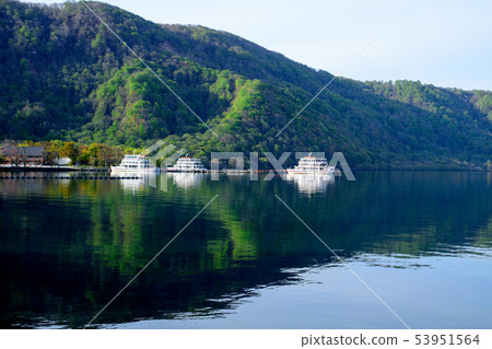 Morning tour boat group of Lake Towada Morning tour boat group of Lake Towada 53951564