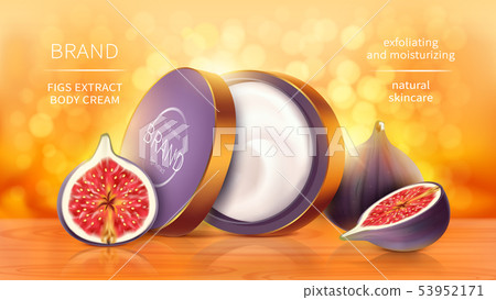 Tropical figs cosmetics realistic vector Tropical figs cosmetics realistic vector 53952171