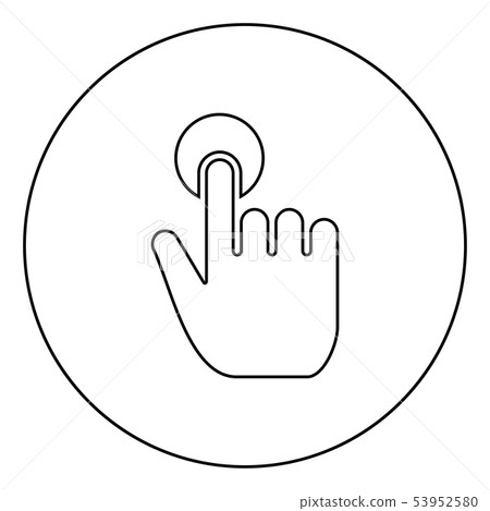 Click hand Touch of hand Finger click on screen 53952580
