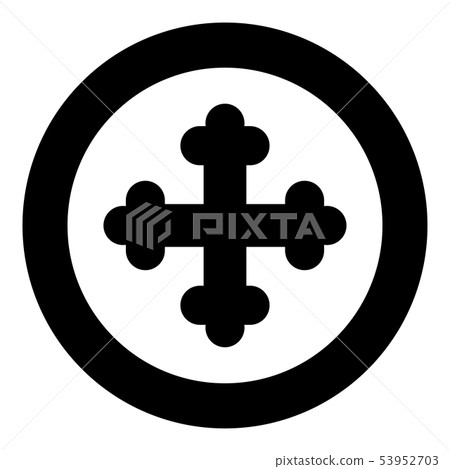 Cross trefoil shamrock Cross monogram Religious Cross trefoil shamrock Cross monogram Religious 53952703