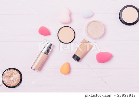 Cosmetics for smooth skin tone and sponges Cosmetics for smooth skin tone and sponges 53952912