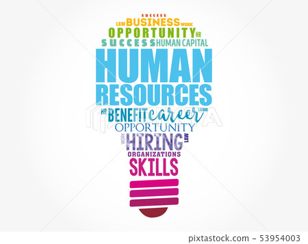 HR - Human Resources light bulb 53954003