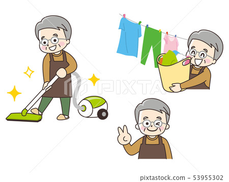 做家事的老人 做家事的老人 53955302