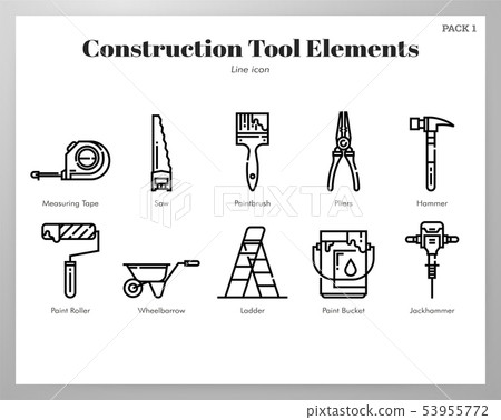 Construction tool elements Line pack 53955772