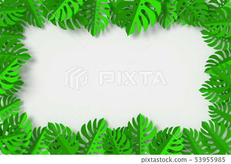 Flower paper style, framed leaves, clipping path. Flower paper style, framed leaves, clipping path. 53955985