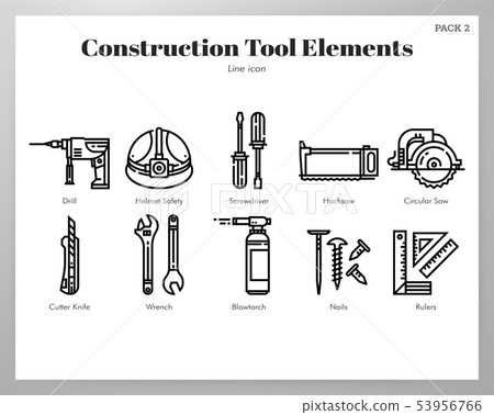 Construction tool elements Line pack 53956766