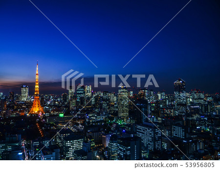 Tokyo where the night is deepened 53956805