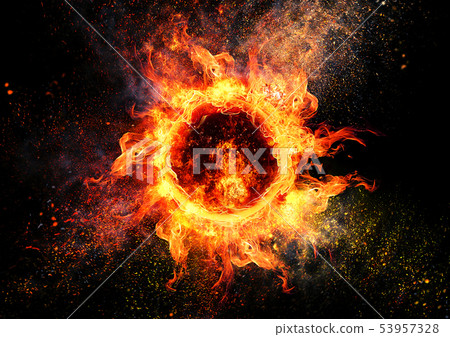 與抽象太陽的黑背景 與抽象太陽的黑背景 53957328