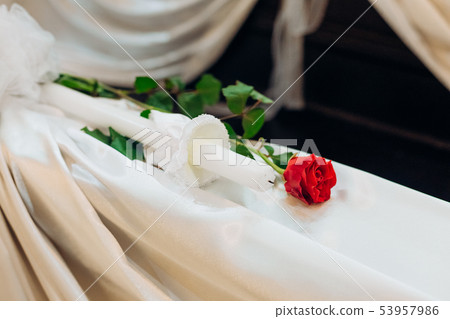 rose flower inside cathedral stand decorated event rose flower inside cathedral stand decorated event 53957986