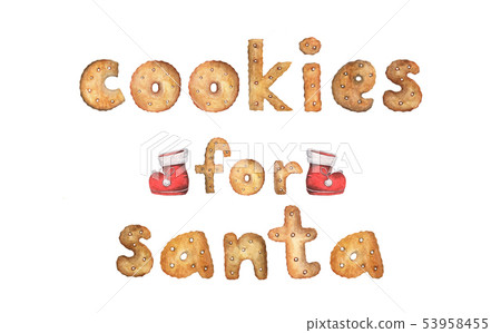 Cookies for santa - made of real cookies. 53958455