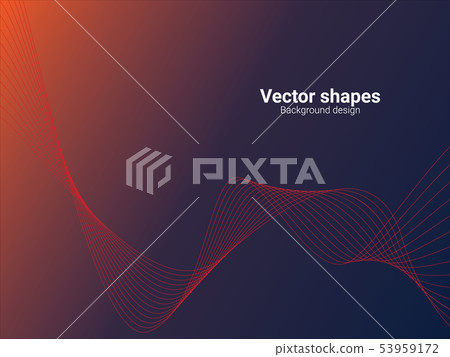 Vector line abstract colored Background with Waves Vector line abstract colored Background with Waves 53959172