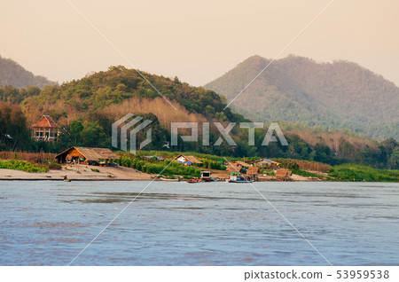 Rural scene Mae khong river in Luang Prabang 53959538