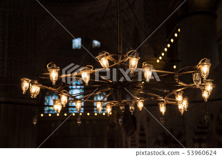 Hagia Sophia interior at Istanbul Turkey. Selective focus. Hagia Sophia interior at Istanbul Turkey. Selective focus. 53960624