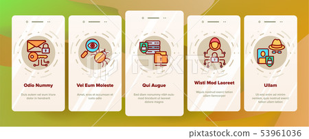 Cipher, Data Protection Vector Onboarding Mobile App Page Screen 53961036
