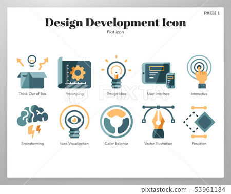 Design development icons flat pack Design development icons flat pack 53961184