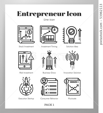 Entrepreneur icons Line pack 53962113