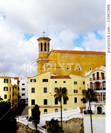 View on Plaza de Espana, Mahon, Menorca View on Plaza de Espana, Mahon, Menorca 53962866