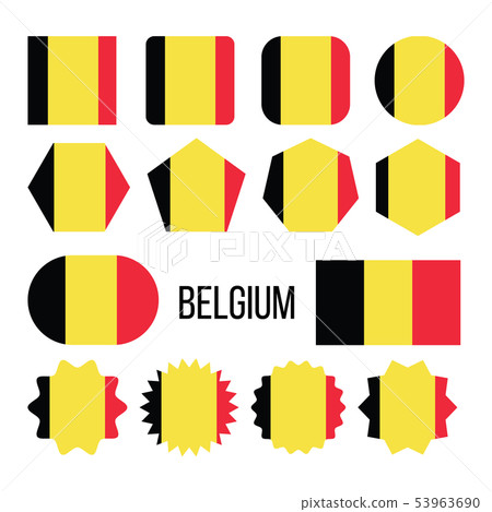 Belgium Flag Collection Figure Icons Set Vector 53963690