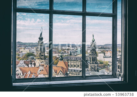 Dresden castle and Dresden Cathedral from Dresden castle and Dresden Cathedral from 53963738