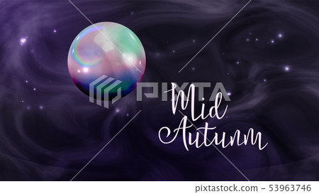 Sphere In Sky Mid Autumn Festival Banner Vector Sphere In Sky Mid Autumn Festival Banner Vector 53963746