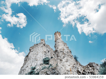 Maiden tower of Devin castle, Slovakia, industrial 53964159