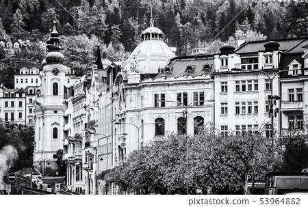 Karlovy Vary with Church of Saint Mary Magdalene, Karlovy Vary with Church of Saint Mary Magdalene, 53964882