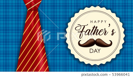 Fathers Day banner of plaid background and tie Fathers Day banner of plaid background and tie 53966041